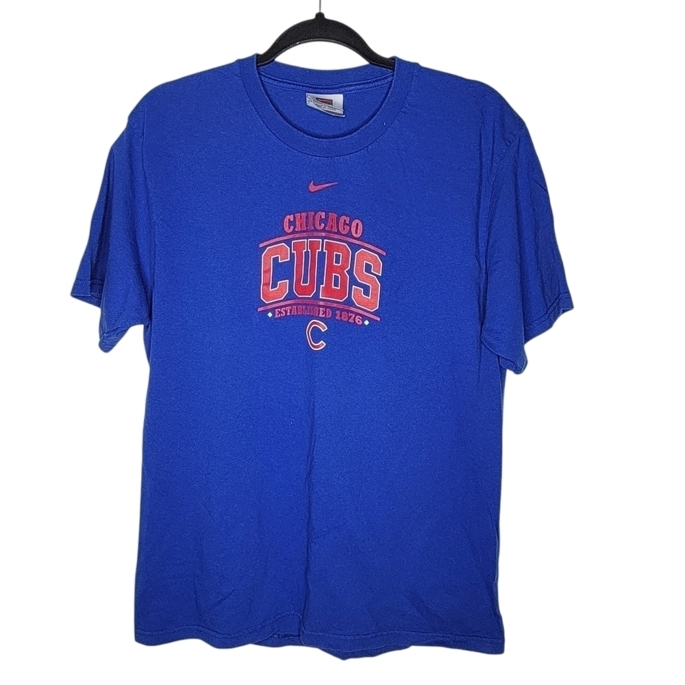 Vintage Y2K Nike Team Chicago Cubs MLB Baseball Double Sided T-Shirt Size Medium